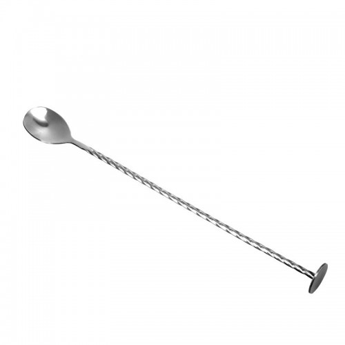 Барная ложка "Bar spoon with disk gold" 26 сm
