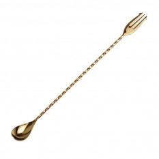 Барная ложка "Gold trident spoon" 40 cm