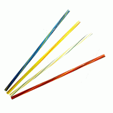 Трубочки цветные прямые витая полоса, 500 шт, 0,8 см х 24 см