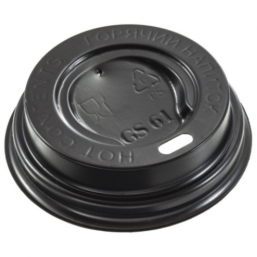 Крышка постирольная "Classic Black", 100 мл, 50 шт